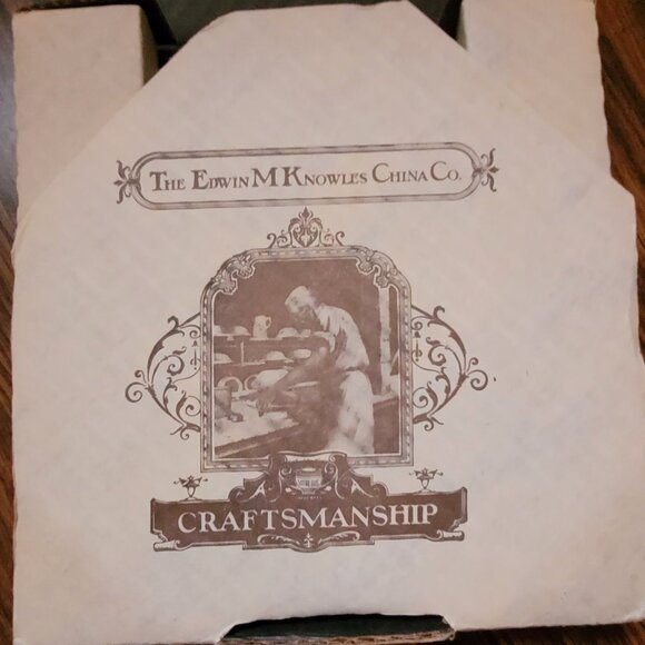 The Edwin Knowles China Co. 1984 Plate Norman Rockwell "Santa in His Workshop", - Picture 4 of 9